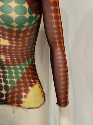 F/W1995 Jean Paul Gaultier cyber dot mesh top