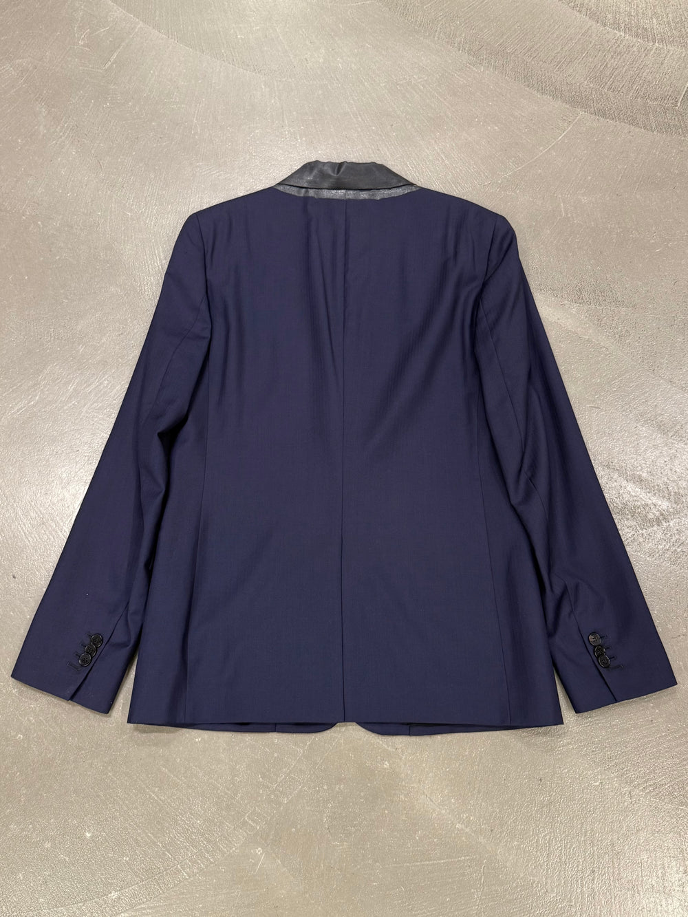 2014 Maison Margiela compressed leather collar blazer