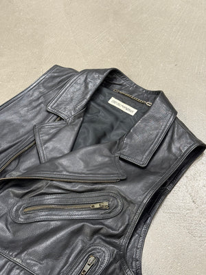 1990s Emporio Armani biker leather vest