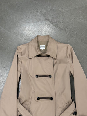 2009 Armani double breasted trench coat