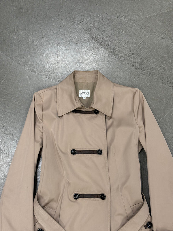 2009 Armani double breasted trench coat