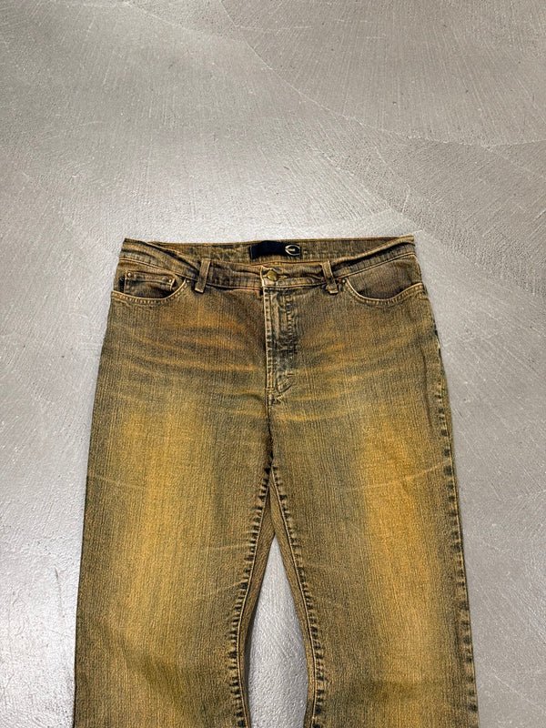 2000s Cavalli sand wash flared jeans