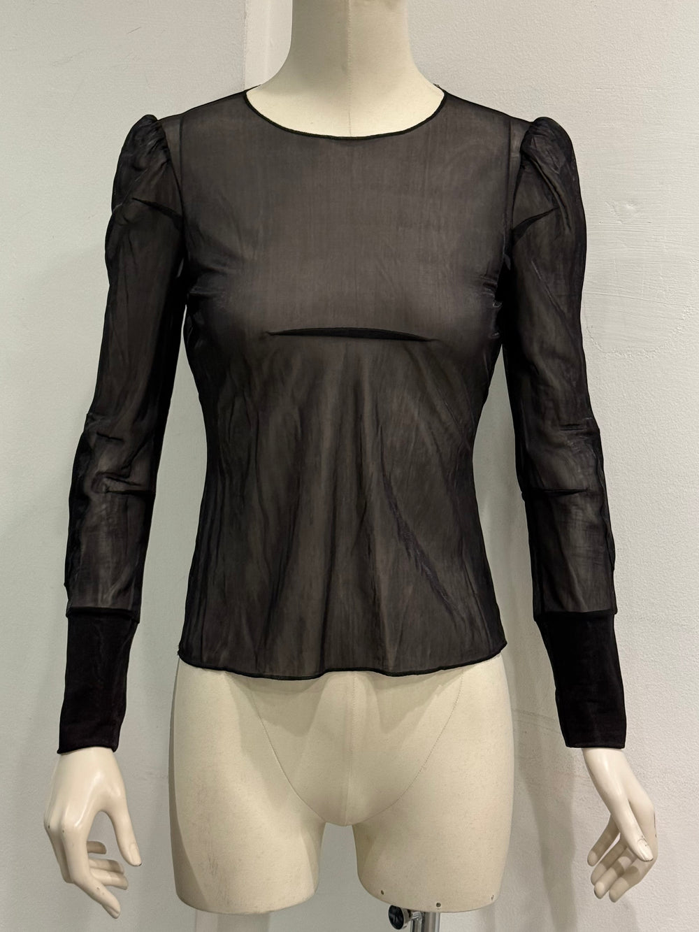 A/W1991-1992 Maison Margiela cigarette shoulder mesh longslaeve top