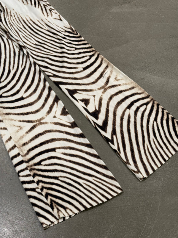 2000s Roberto Cavalli “Tigresse” flare pants
