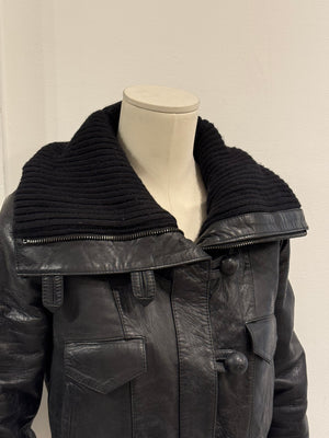 A/W2002 Balenciaga by Nicolas Ghesquiere runway aviator leather jacket