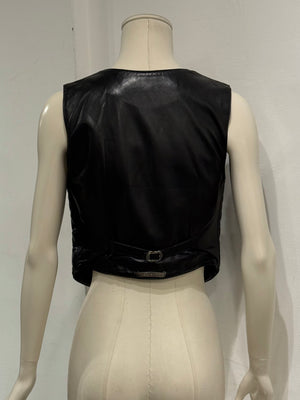 1990s Chrome Hearts leather vest