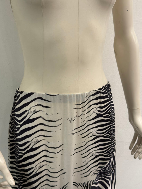 1999 Roberto Cavalli zebra print skirt