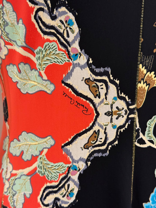 S/S 2003 Roberto Cavalli “chinoiseire” floral print dress