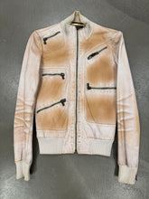 Load image into Gallery viewer, S/S 2003 Dolce &amp; Gabbana multi zipper rust stained leather jacket
