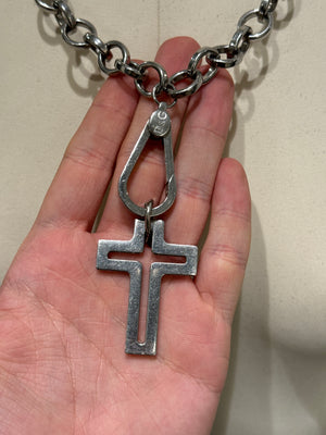 2000s Dolce & Gabbana cross hook necklace