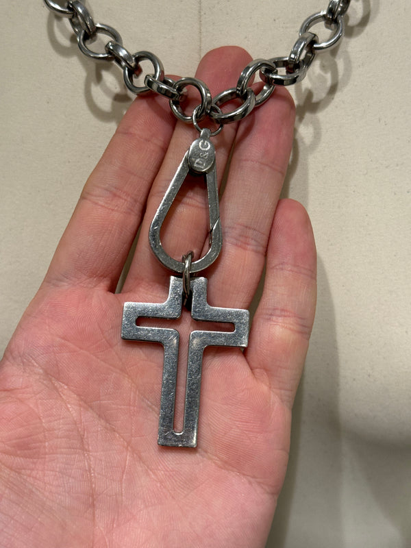 2000s Dolce & Gabbana cross hook necklace
