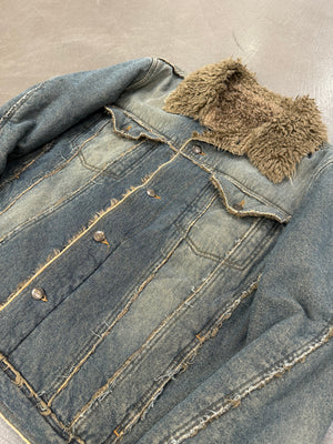 A/W2005 Roberto Cavalli shearling faded jacket