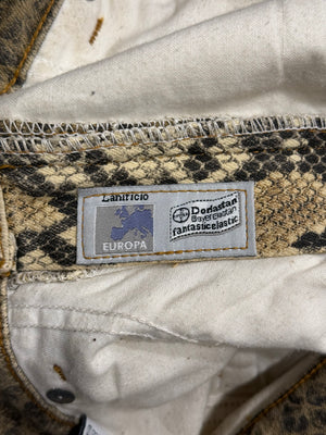 2000s Roberto Cavalli python print pants