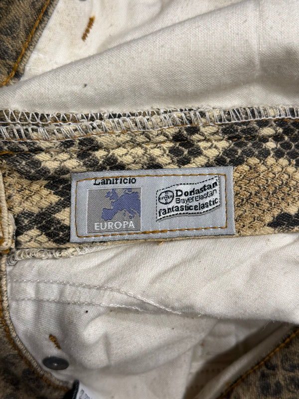2000s Roberto Cavalli python print pants