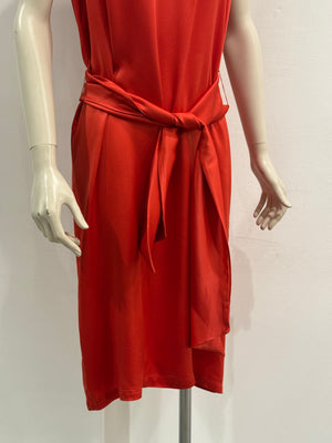 2000s Yves Saint Laurent silk belted draped dress