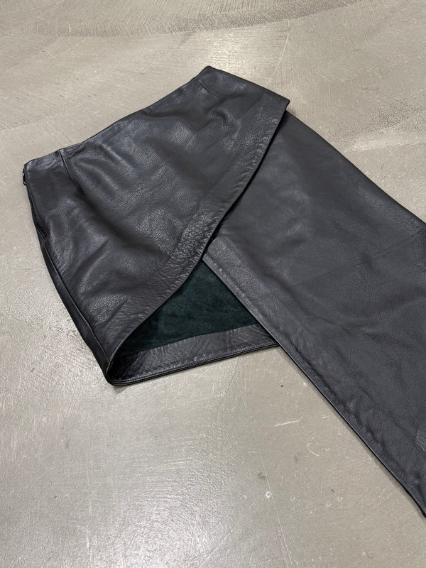 2015 Vetements runway leather skirt