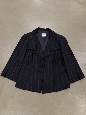 2006 Armani pinstripe peplum blazer jacket