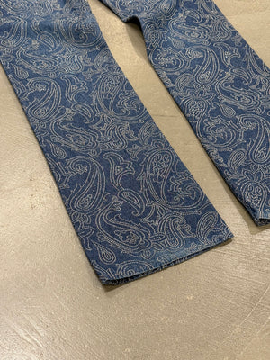 2000s Versace embellished flared denim