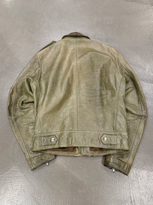 A/W2001 Dolce & Gabbana faded zip aviator jacket