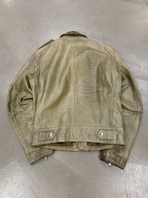 A/W2001 Dolce & Gabbana faded zip aviator jacket