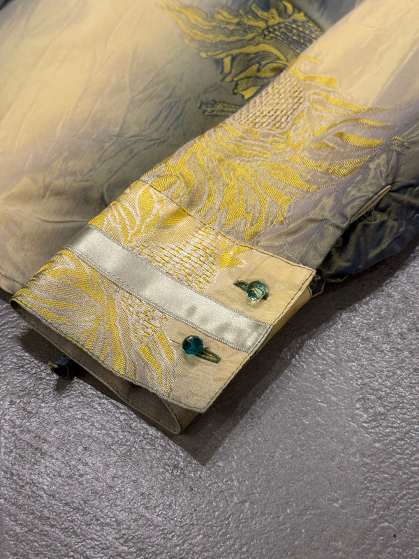 2000s Cavalli iridescent embroidered shirt