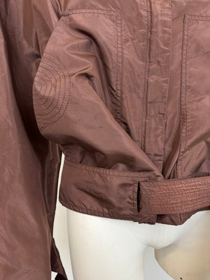 F/W 2002 Gucci by Tom Ford Brown Silk Baggy Kimono Jacket