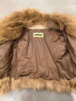 1990s Plein Sud real fur cropped jacket