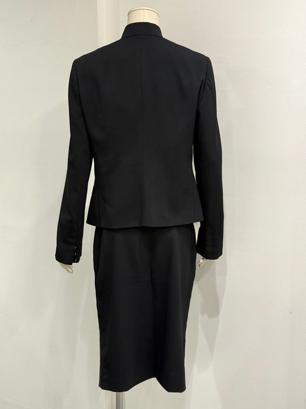 2003 Dolce & Gabbana tailored skirt suit with mandarin collar