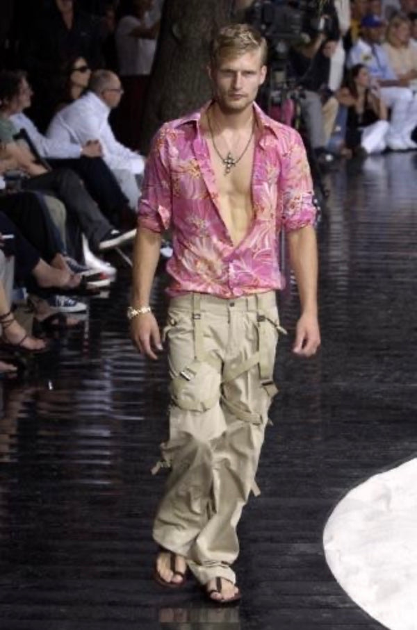 SS2004 Dolce & Gabbana Bondage parachute cargo pants