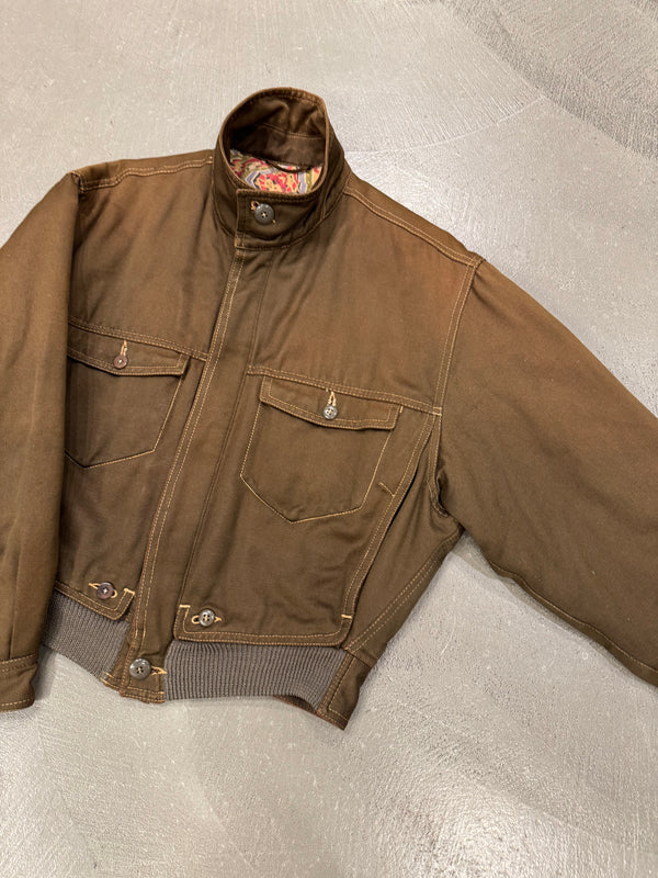 1980s Marithé + François Girbaud cropped boxy bomber jacket