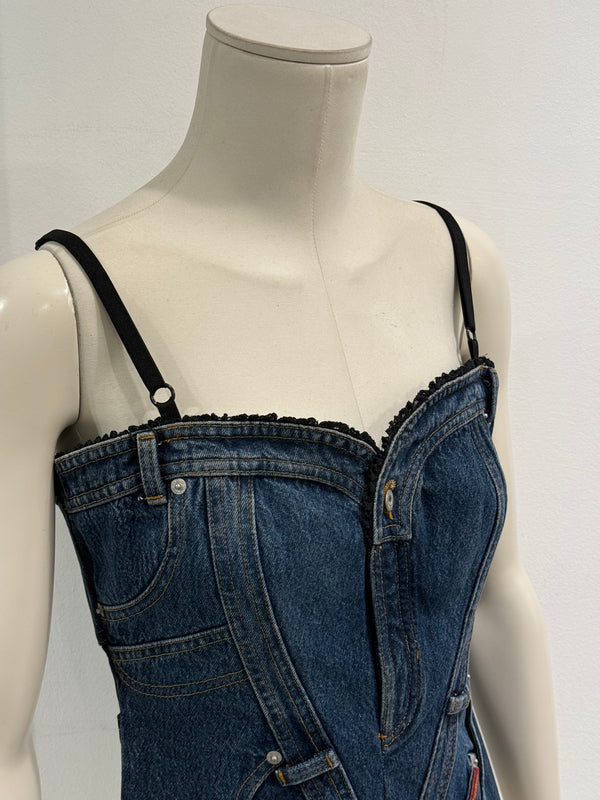 1990s Dolce & Gabbana denim corset top new with tags