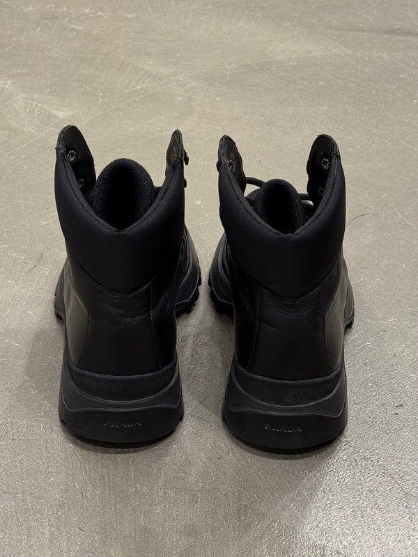 2000s Prada leather combat boots