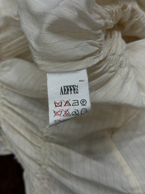 2000s Jean Paul Gaultier ruched pinstriped sculptural shirt