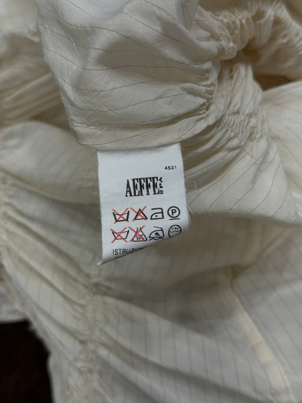 2000s Jean Paul Gaultier ruched pinstriped sculptural shirt