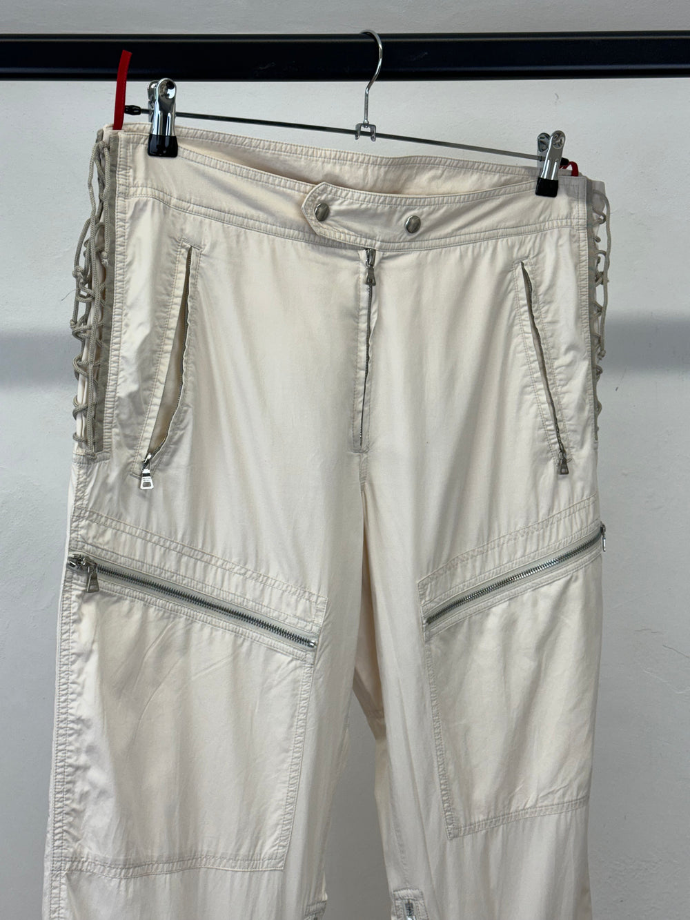 A/W1999 Prada zipper laced astro biker cargo pants