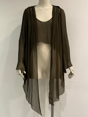 A/W2014 Tom Ford drape asymmetric cape and top set