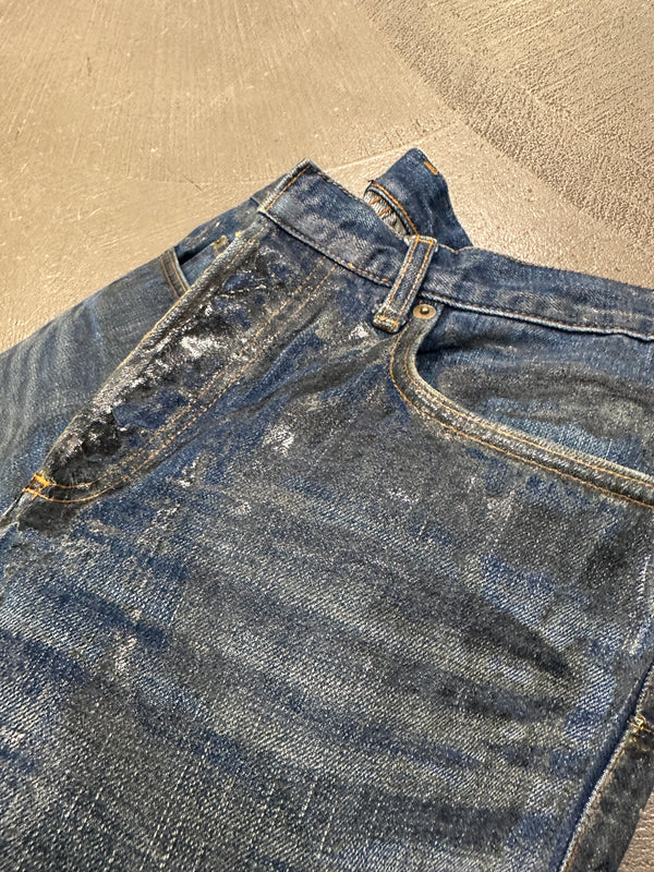 F/W 2003 Dior by Hedi Slimane green waxed denim
