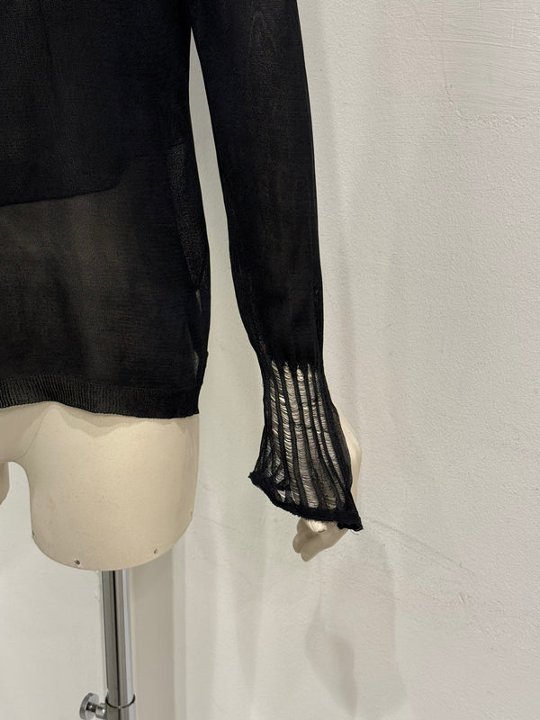 2000s Yves Saint Laurent by Tom Ford silk sheer blouse