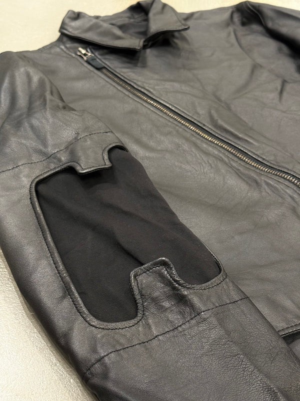 S/S2004 Helmut Lang Dragonfly cutout elbow leather biker jacket