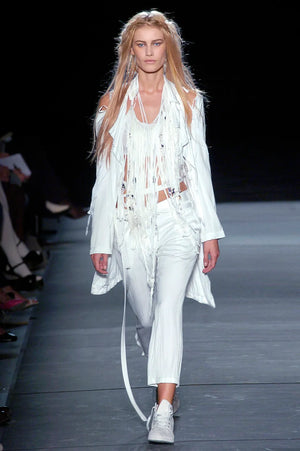 S/S2005 Ann Demeulemeester runway cut-out belted coat