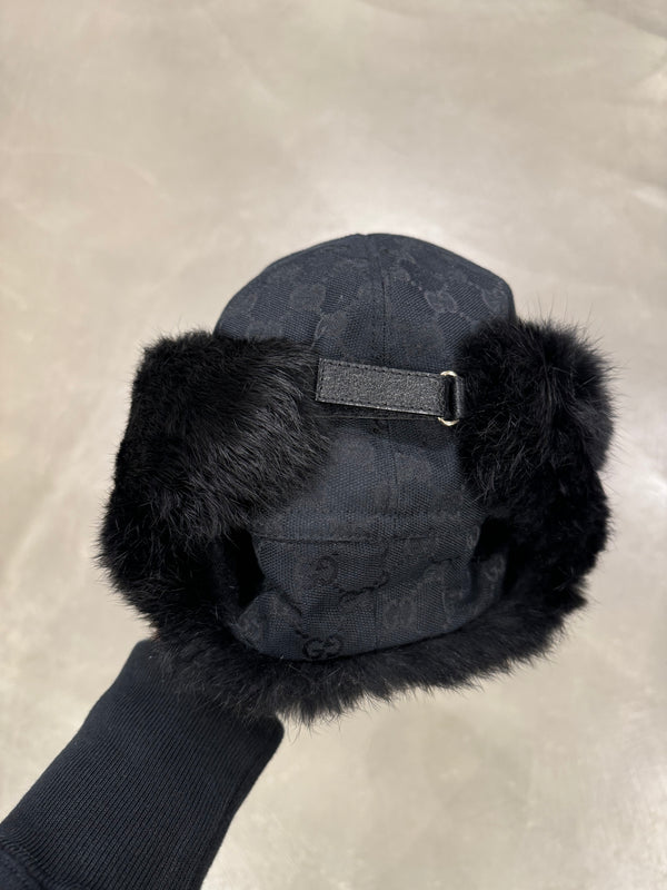2000s Gucci by Tom Ford monogram fur trapper hat