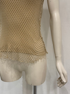 S/S2002 Dolce & Gabbana J-Lo fishnet Swarovski top set