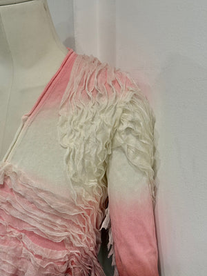 A/W2001 Roberto Cavalli shibori dyed deconstructed cardigan