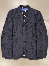 Load image into Gallery viewer, A/W2004 Junya Watanabe destroyed pinstripe runway blazer
