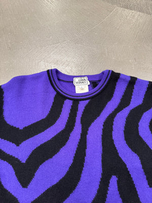 A/W1996 Gianni Versace runway purple zebra knit