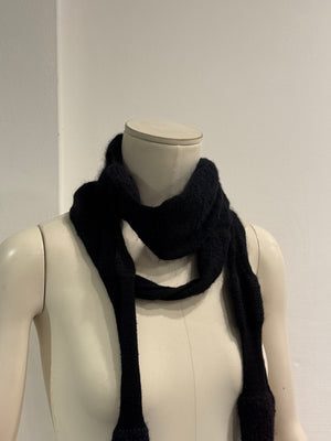 2000s Ann Demeulemeester long tassel wool scarf