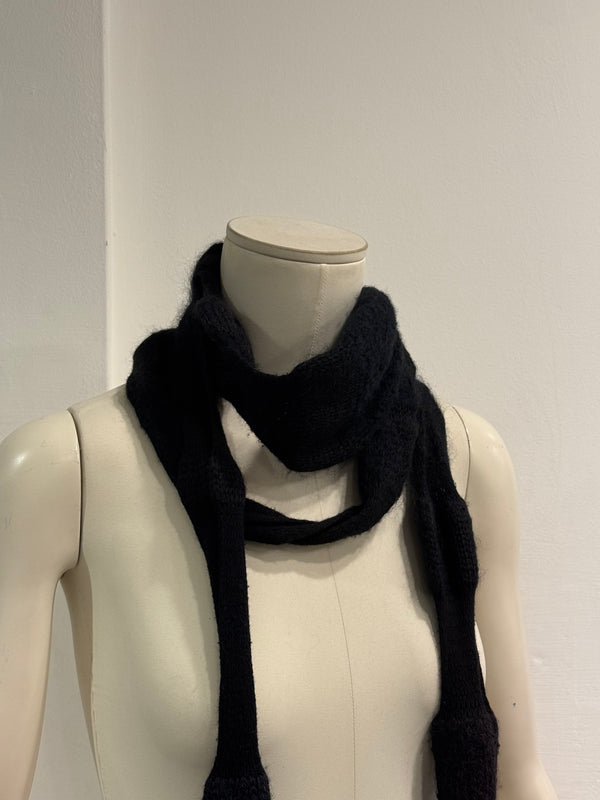 2000s Ann Demeulemeester long tassel wool scarf