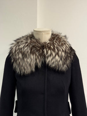 1998 Dolce & Gabbana fur collar Angora wool jacket