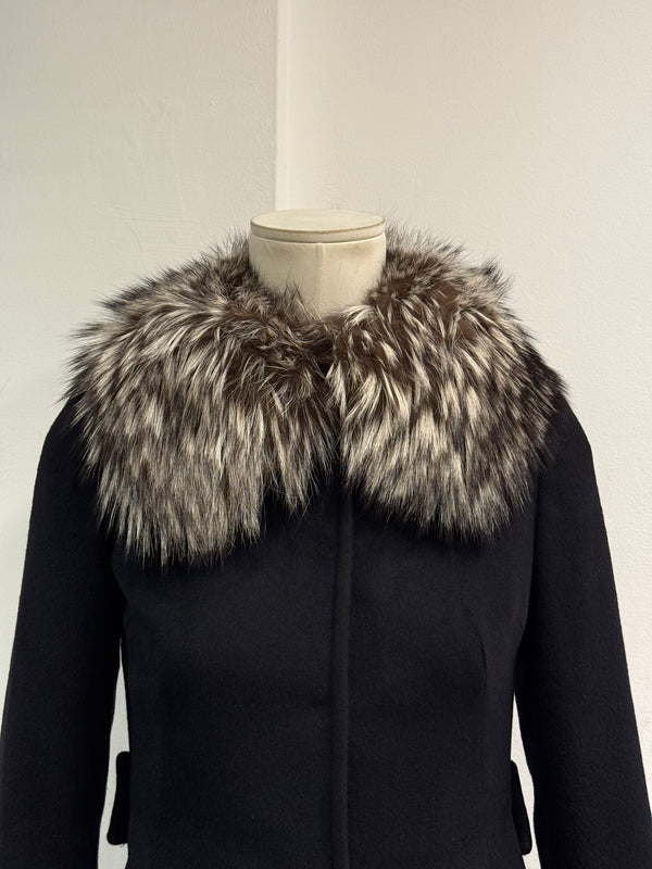 1998 Dolce & Gabbana fur collar Angora wool jacket