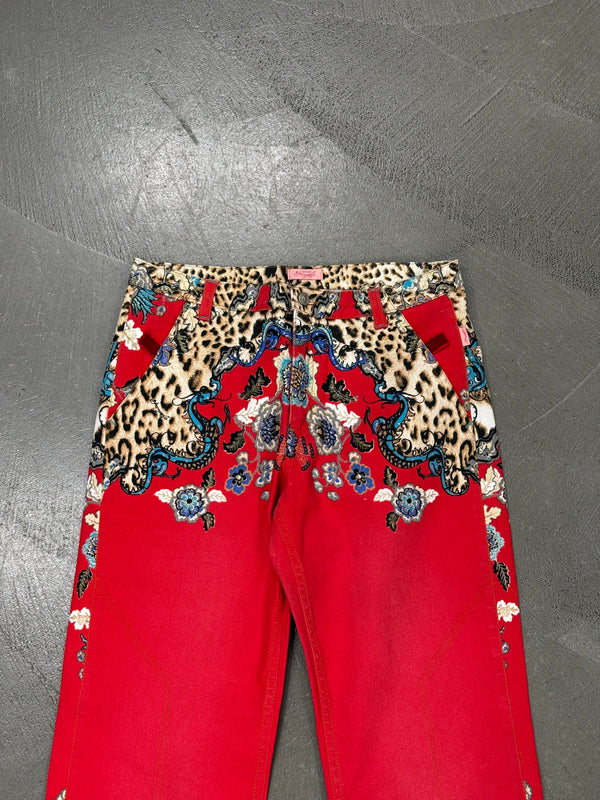 2000s Roberto Cavalli floral printed shorts